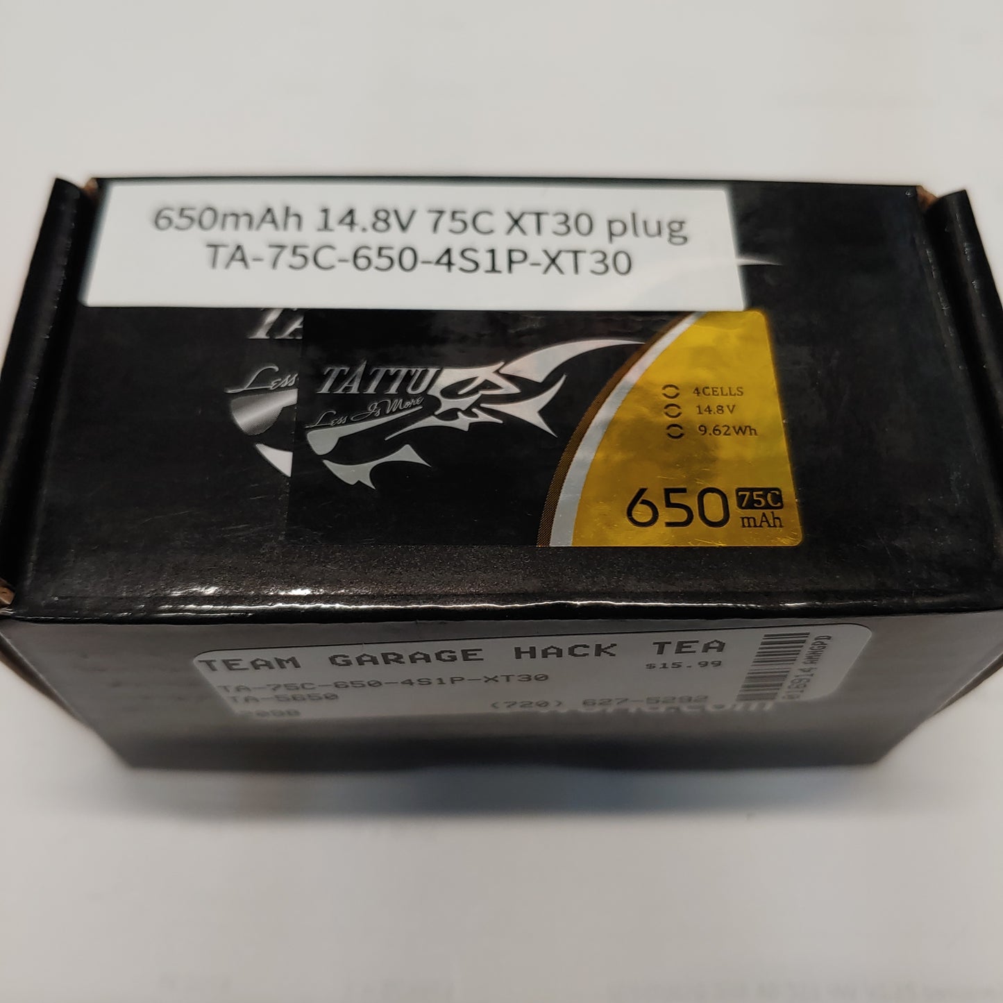 Tattu 650mah 75c 4S xt30
