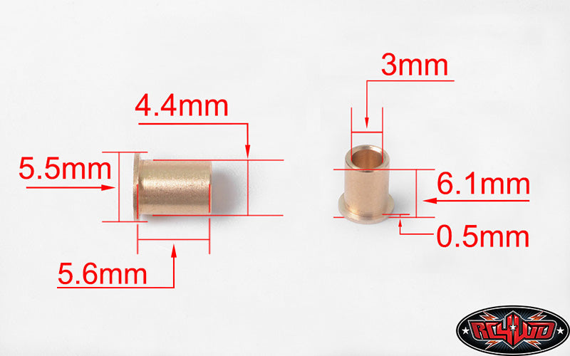 RC4WD Brass Knuckle Bushings for D44 Axle (8)