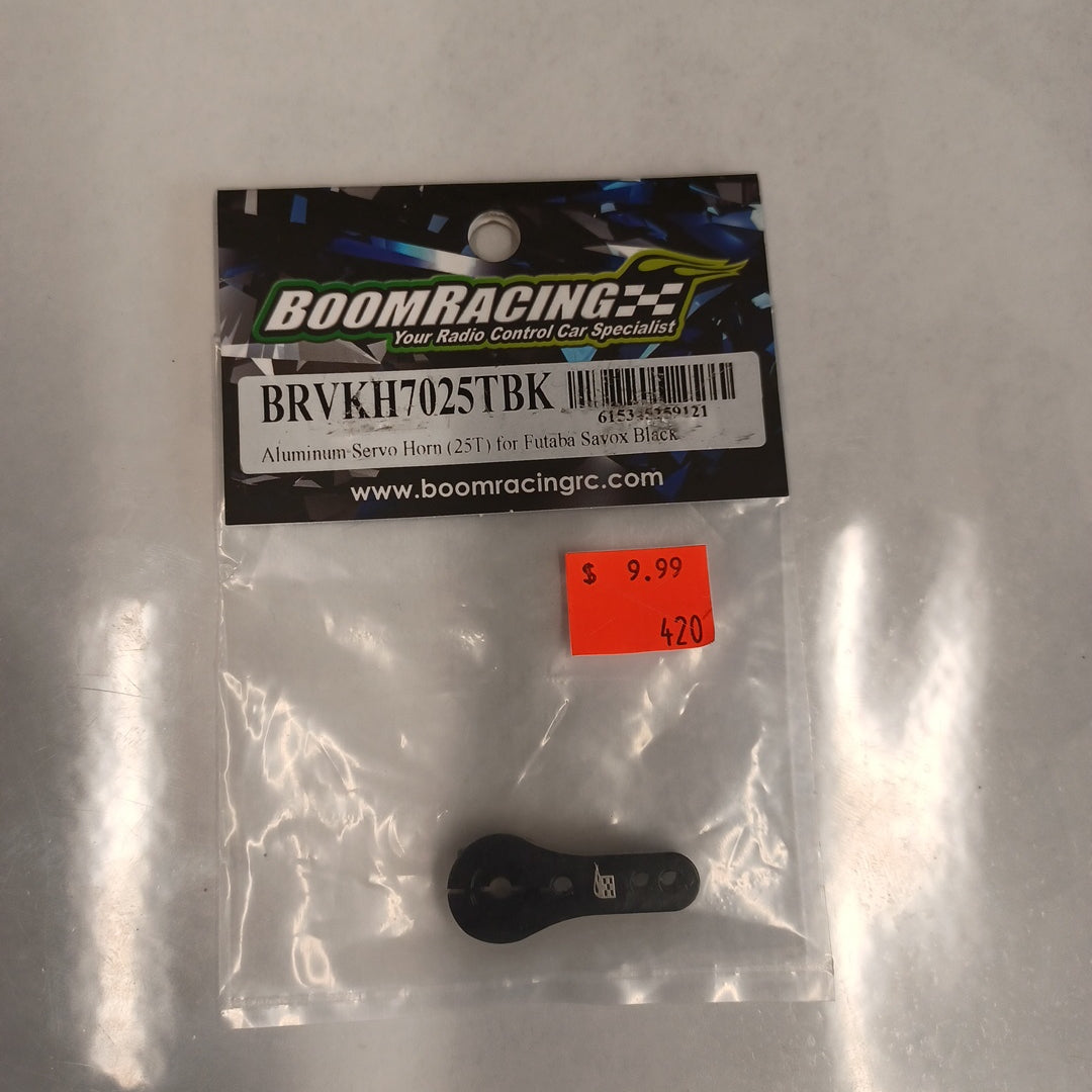 BOOM RACING Aluminum servo horn 25t for futaba savox black